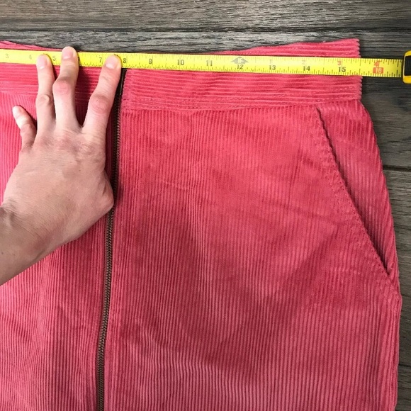 Gap Women’s Mini Corduroy Full Zip Skirt Pink 8 - Picture 6 of 8